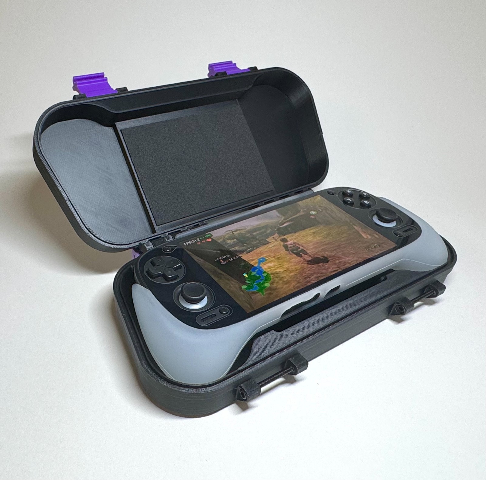 Custom Case for Retroid Pocket 5 & Official Grip: Protective RP5 Console Storage
