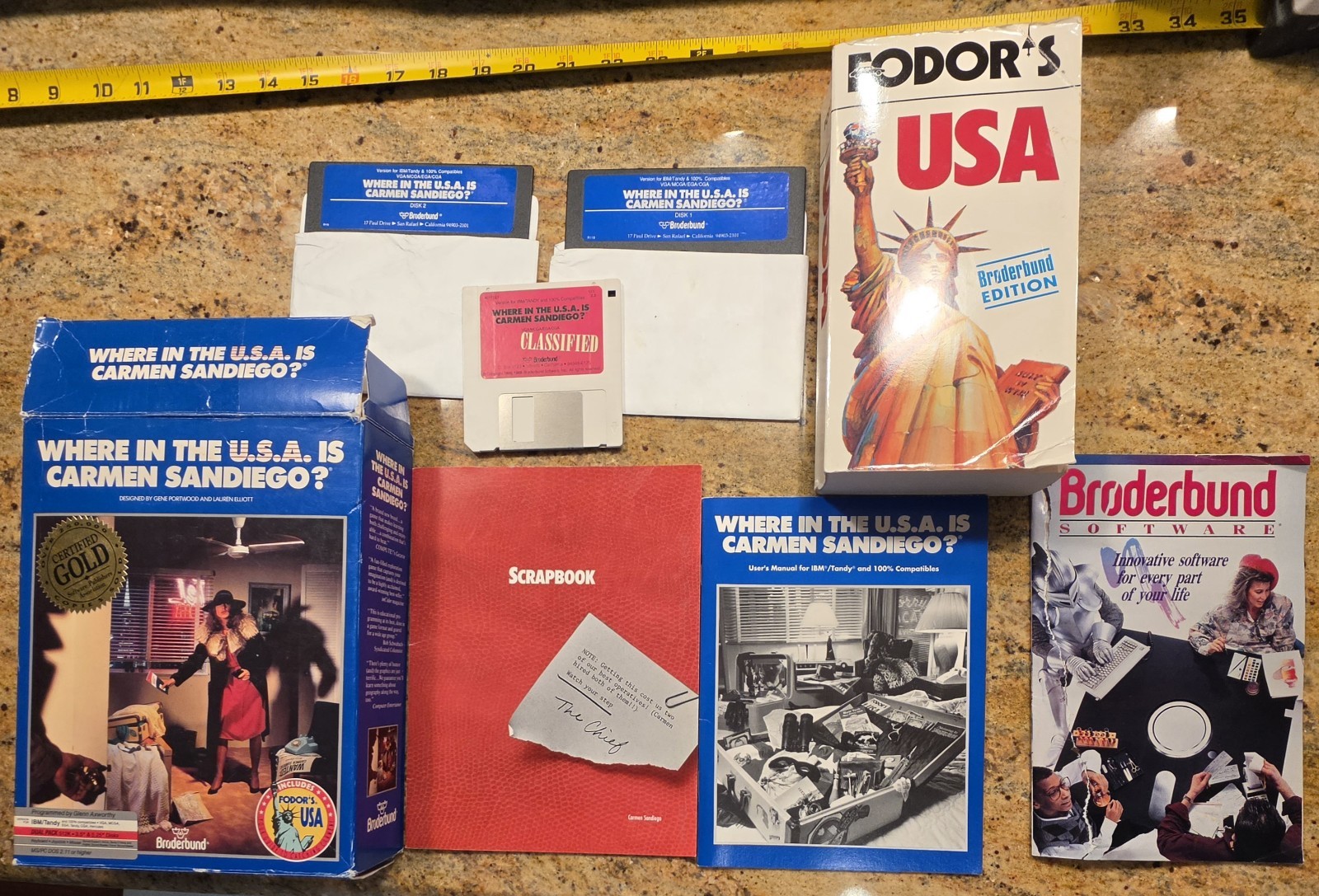 Where in the USA is Carmen Sandiego PC game 5.25″and 3.5″ disks 1989 Some Issues