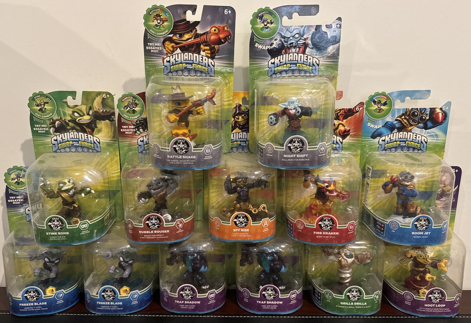Lot Of 13 SkyLanders Swap Force Swappable Characters In Open Packaging