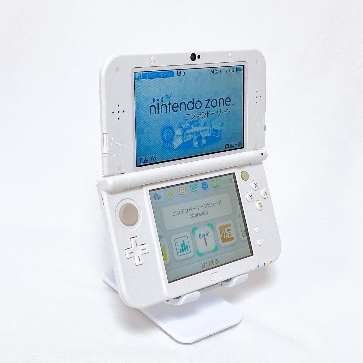 【Dual IPS】New Nintendo 3DS XL LL Pearl White Stylus Console Japan Tested Rank S