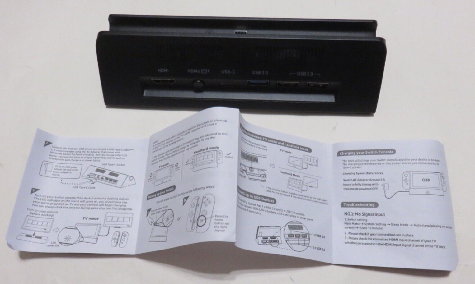 TV Docking Station For Nintendo Switch HDMI Adapter Connect to TV NEW Open Box!!
