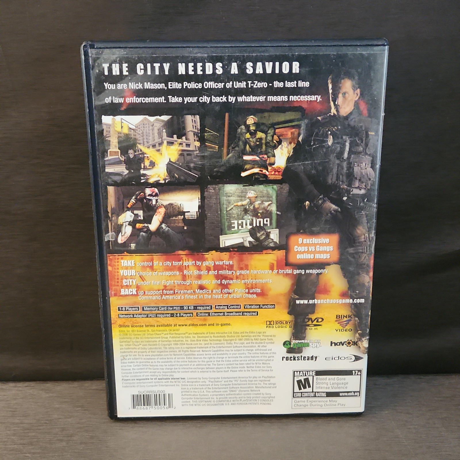 Urban Chaos Riot Response PlayStation 2 PS2 Game CIB