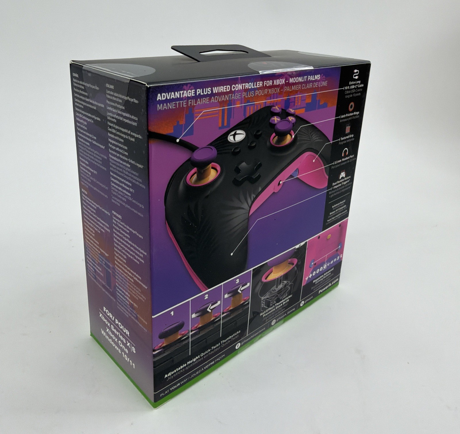 PowerA Advantage Wired Controller for XBOX / PC [Model: XBGPADWH, USB-C Cable ]