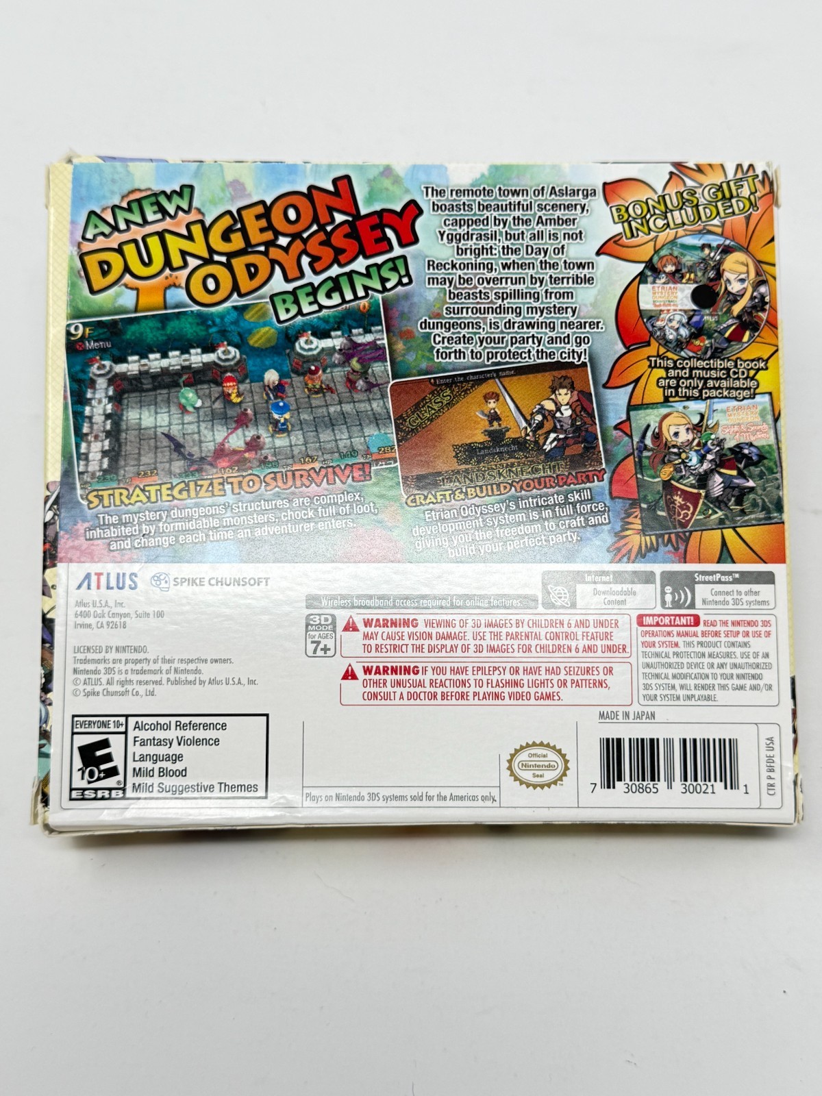 Etrian Mystery Dungeon Nintendo 3DS CIB