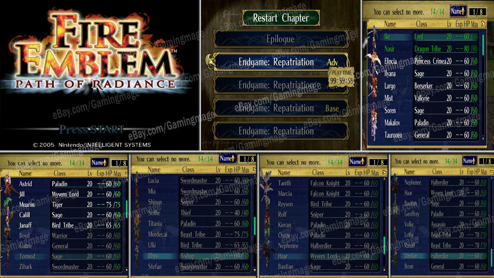 Fire Emblem Path Of Radiance Completed Ṥave Memory Card! (NO GAME)