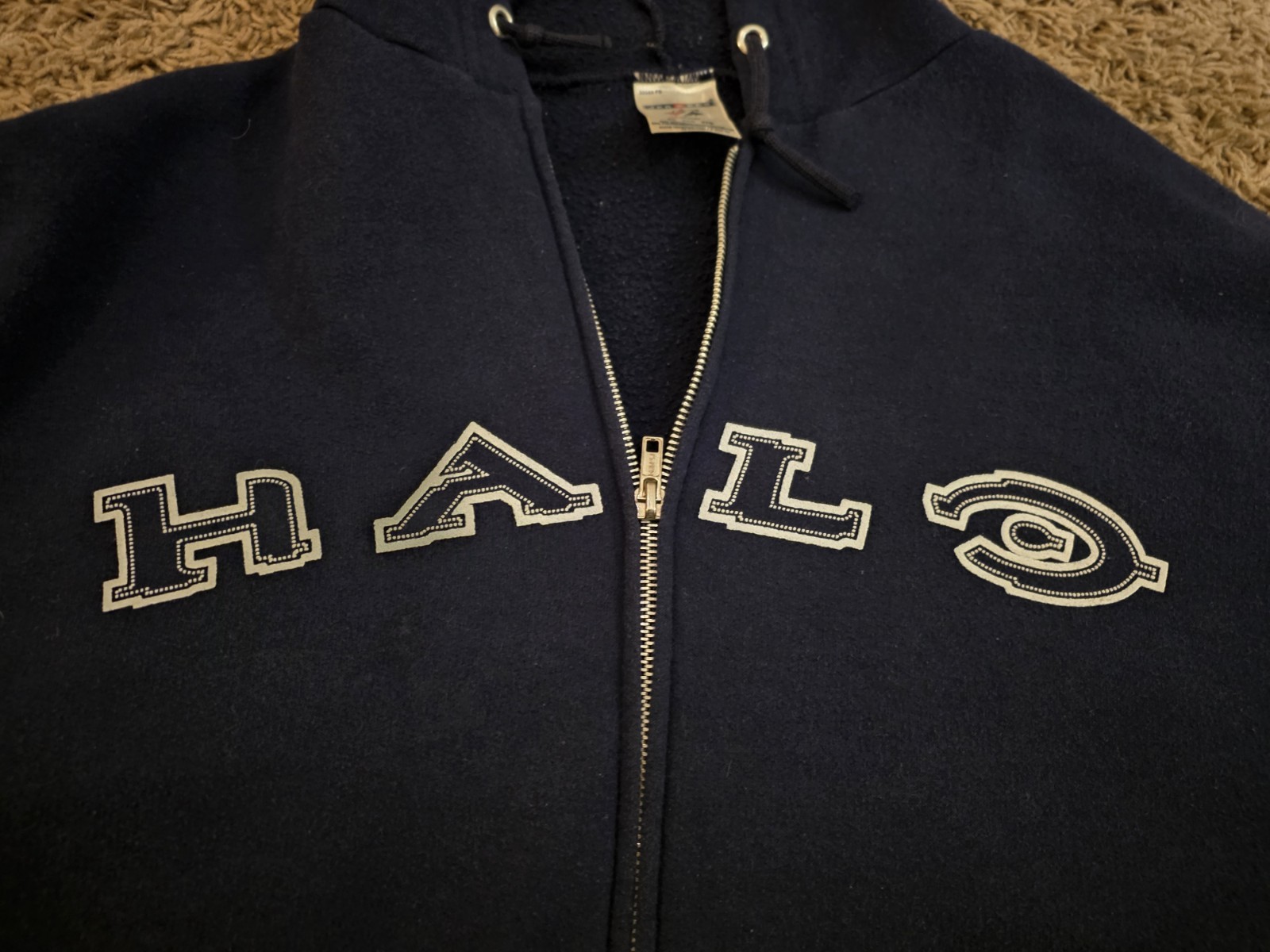 Halo Zip Up Hoodie Bungie Master Chief Xbox Navy Blue XXL Original Vintage