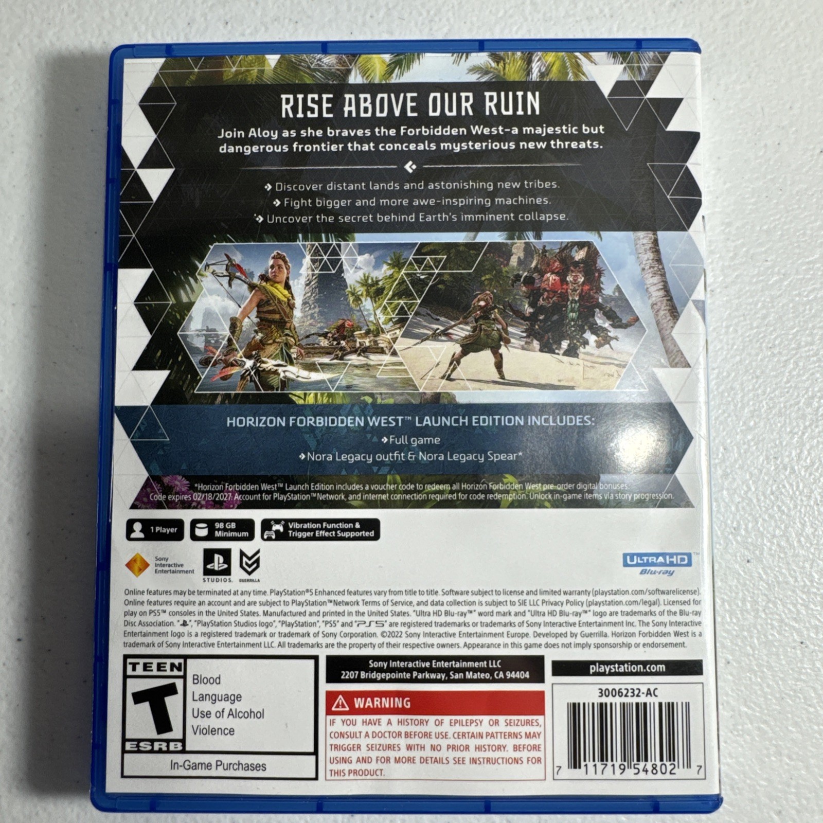 Horizon Forbidden PS5 West Launch Edition -Sony PlayStation 5