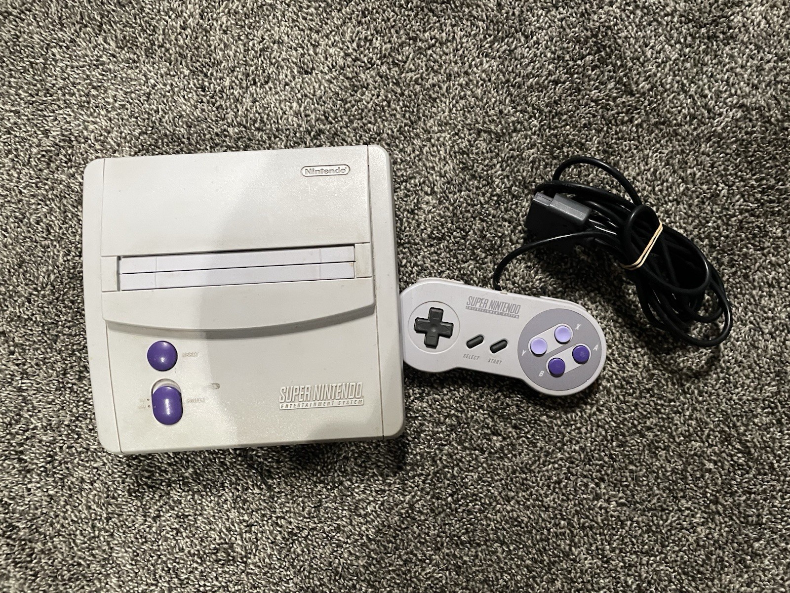 Super Nintendo SNES Jr. Console Gaming System CLV-201 Gray (READ)