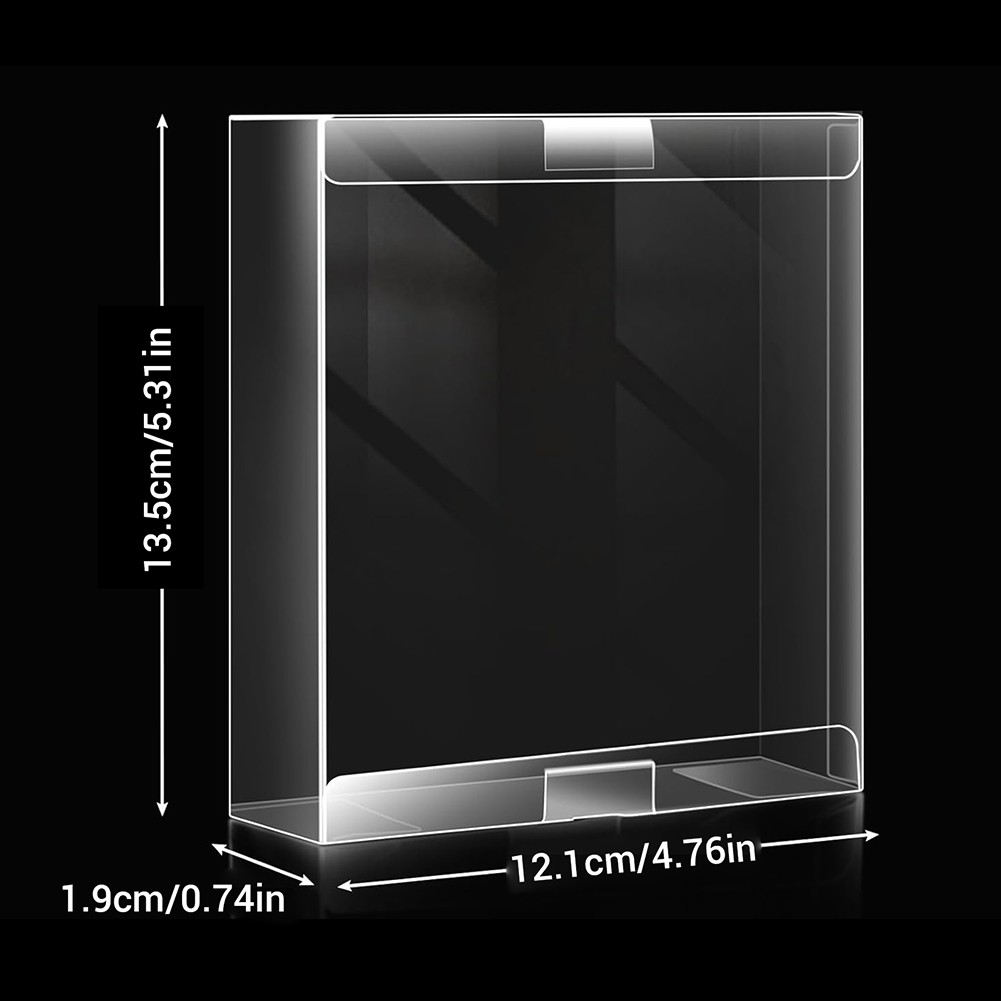 Display Case for Nintendo Game Cartridges NES Clear Plastic Protectors Storage
