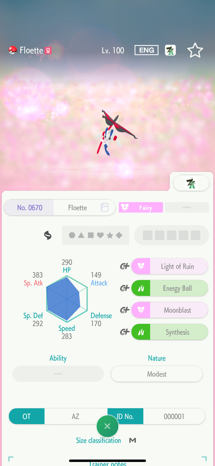 ✨6IV Eternal Flower Floette + EVS🚀 POKEMON HOME✨Champions✨Online delivery⚡