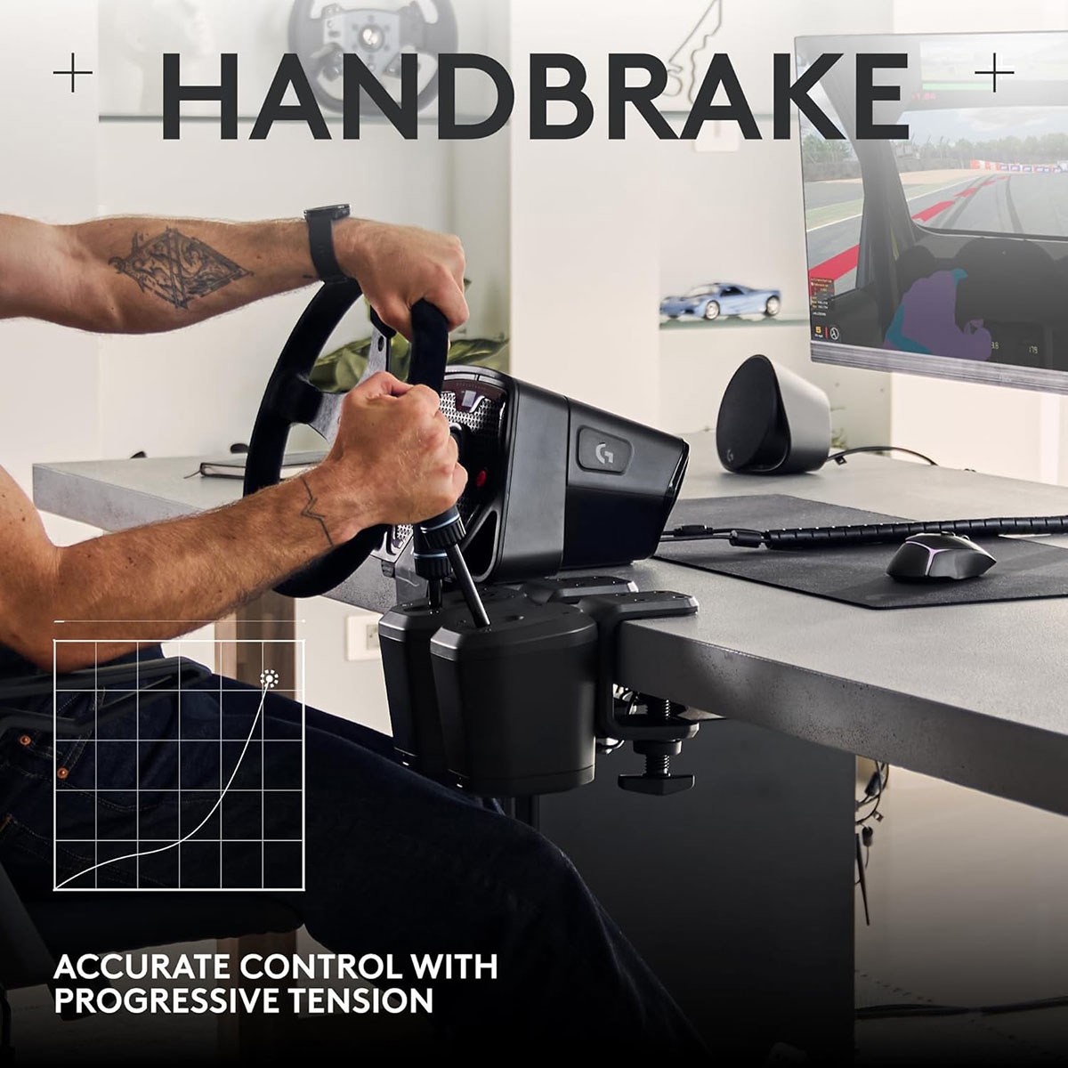 Logitech G RS 2-In-1 Racing Shifter and Handbrake, Black