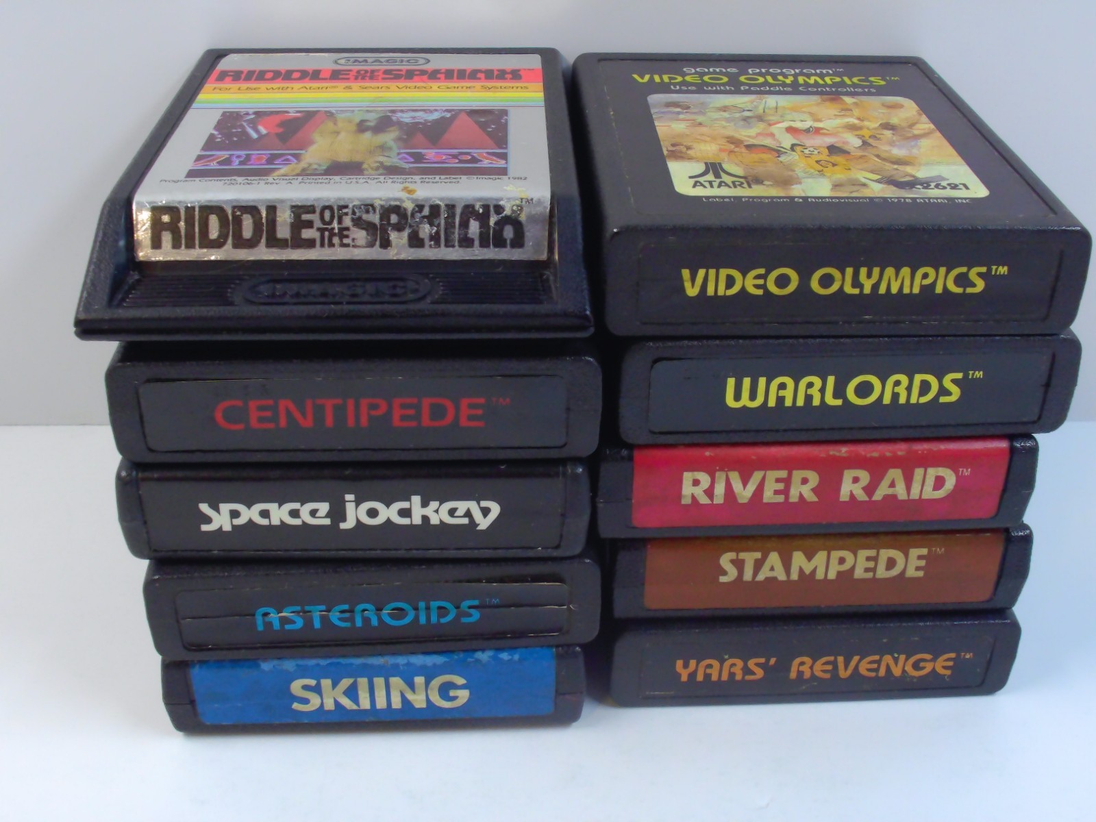 Atari 2600 Lot of 10 Games w Manuals Centripede River Raid Asteroids TESTED RP