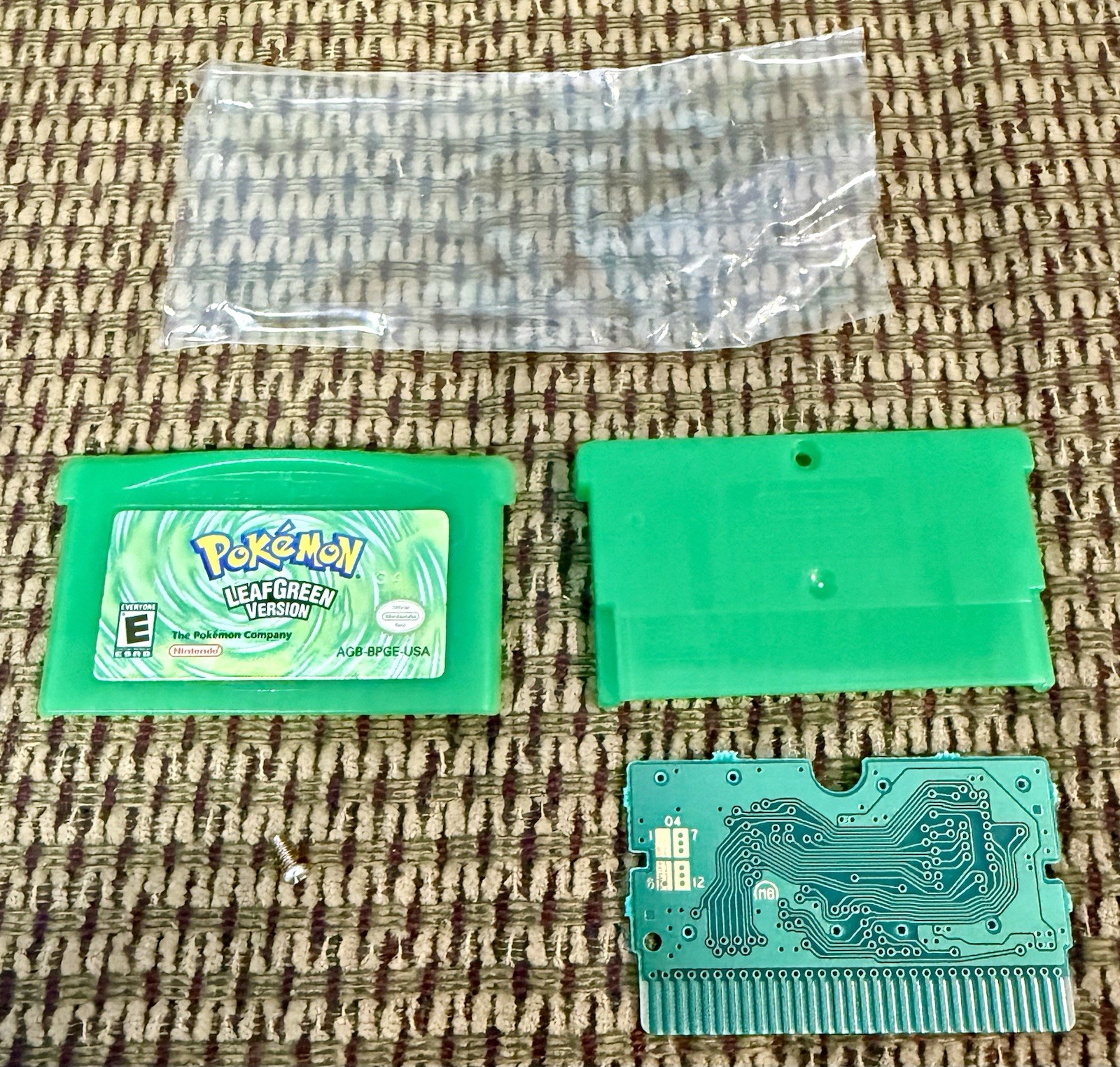 Pokemon Leaf Green CIB Nintendo Gameboy Advance GBA COMPLETE Adapter Box Game