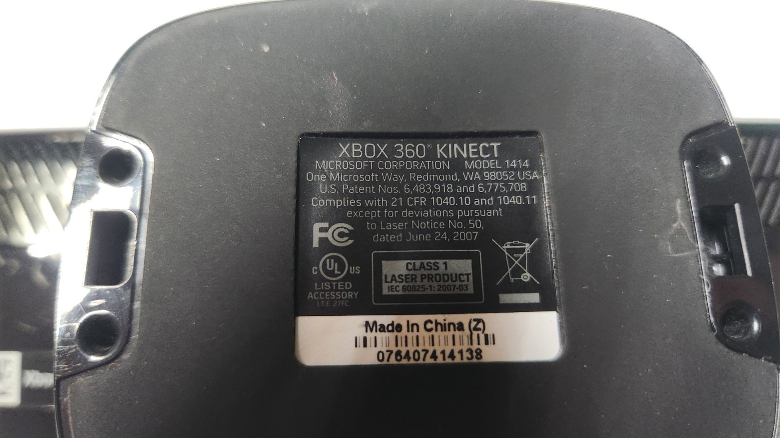 Microsoft Xbox 360 Kinect Motion Sensor Camera Black, Wired