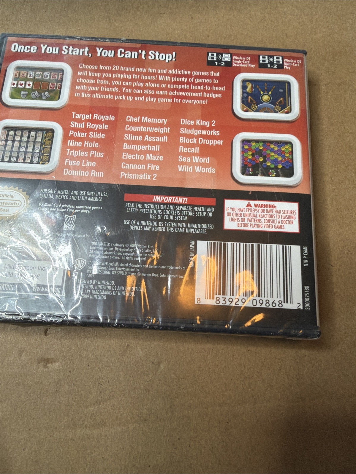 Nintendo Touchmaster 3 Game Ds Touch Master SEALED NEW