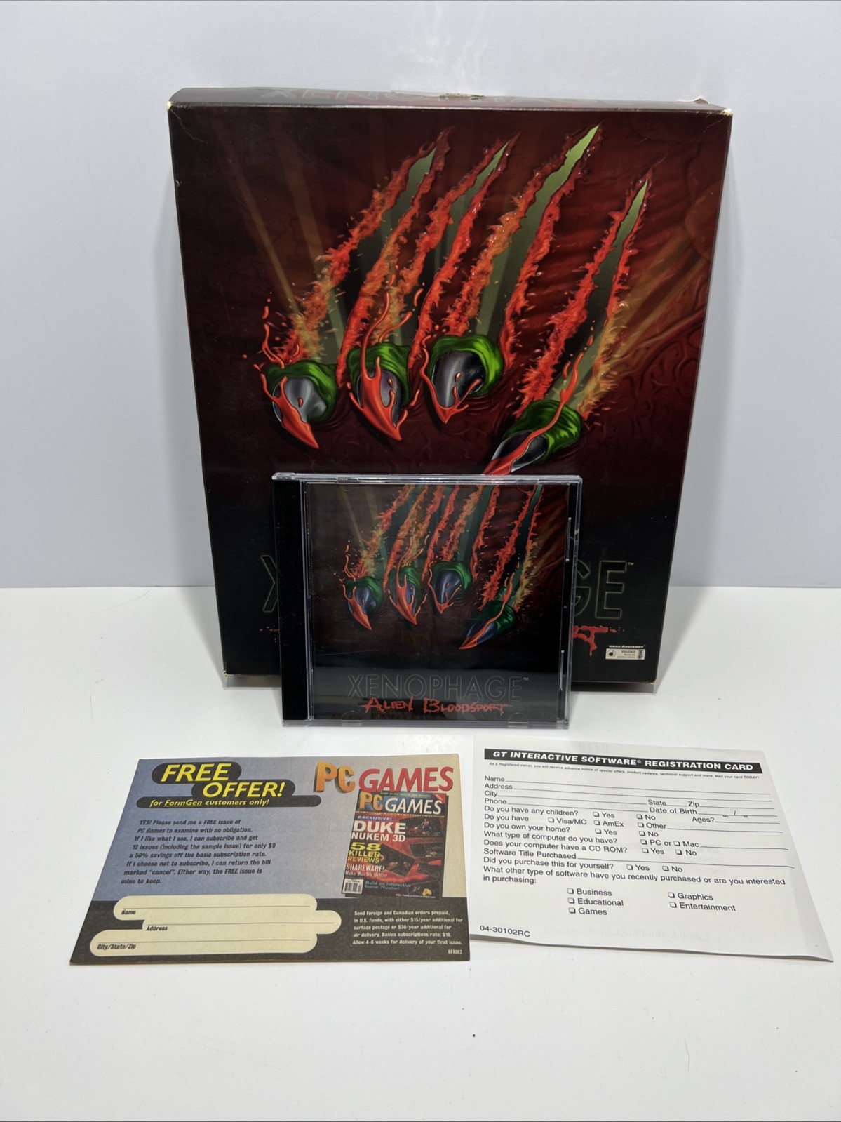Xenophage Alien Bloodsport PC Argo Games Apogee 1996 PC CD-ROM Original