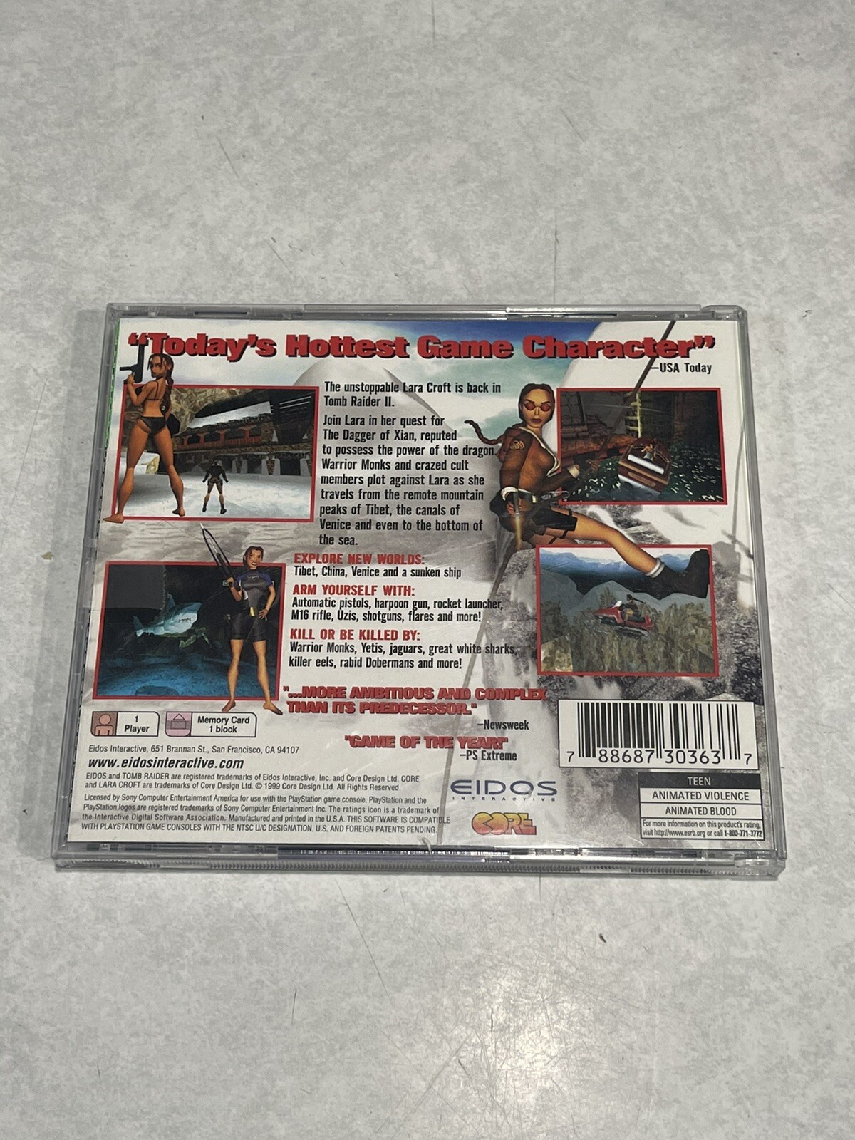 Tomb Raider II – PS1 – Clean & Tested – Fast Shipping – Complete CIB