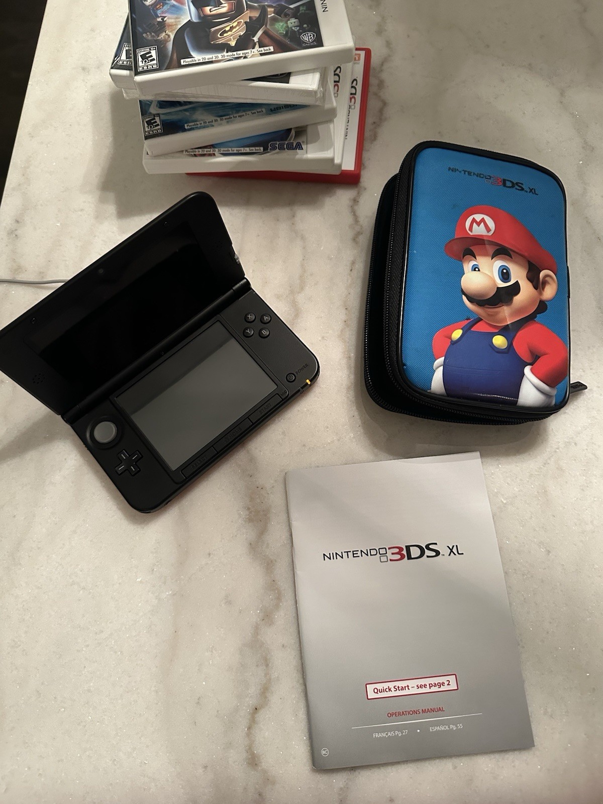 Nintendo 3DS XL Black Handheld System Wi-Fi Capability