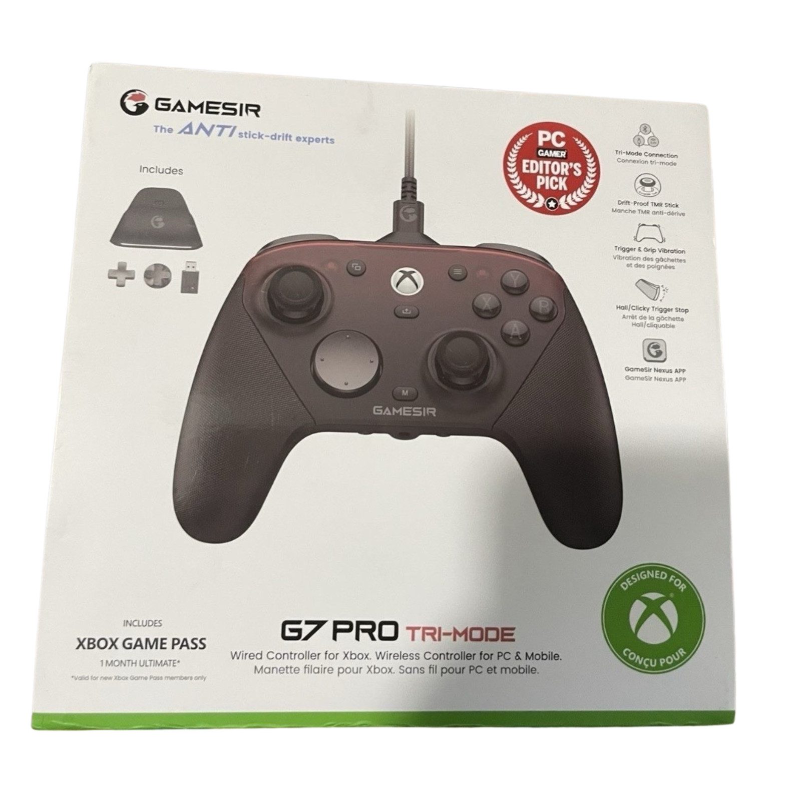 GameSir G7 Pro Controller Xbox Series X|S One PC Android TMR Sticks Shadow Ember