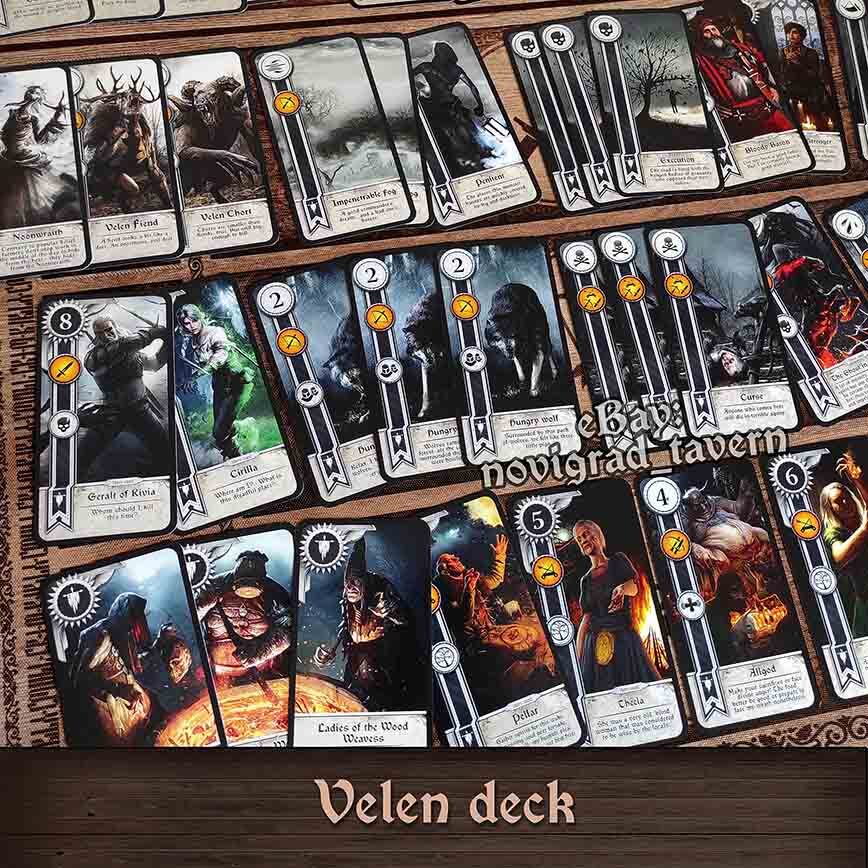 Gwent cards 2.0 – Witcher – 5 custom decks – Wild Hunt Toussaint Redania Velen