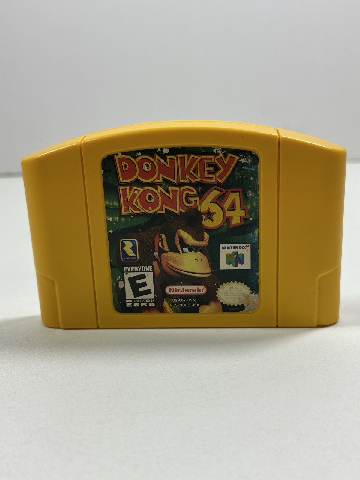 Donkey Kong Nintendo 64 N64 Authentic Yellow Cartridge OEM Tested Bad Label