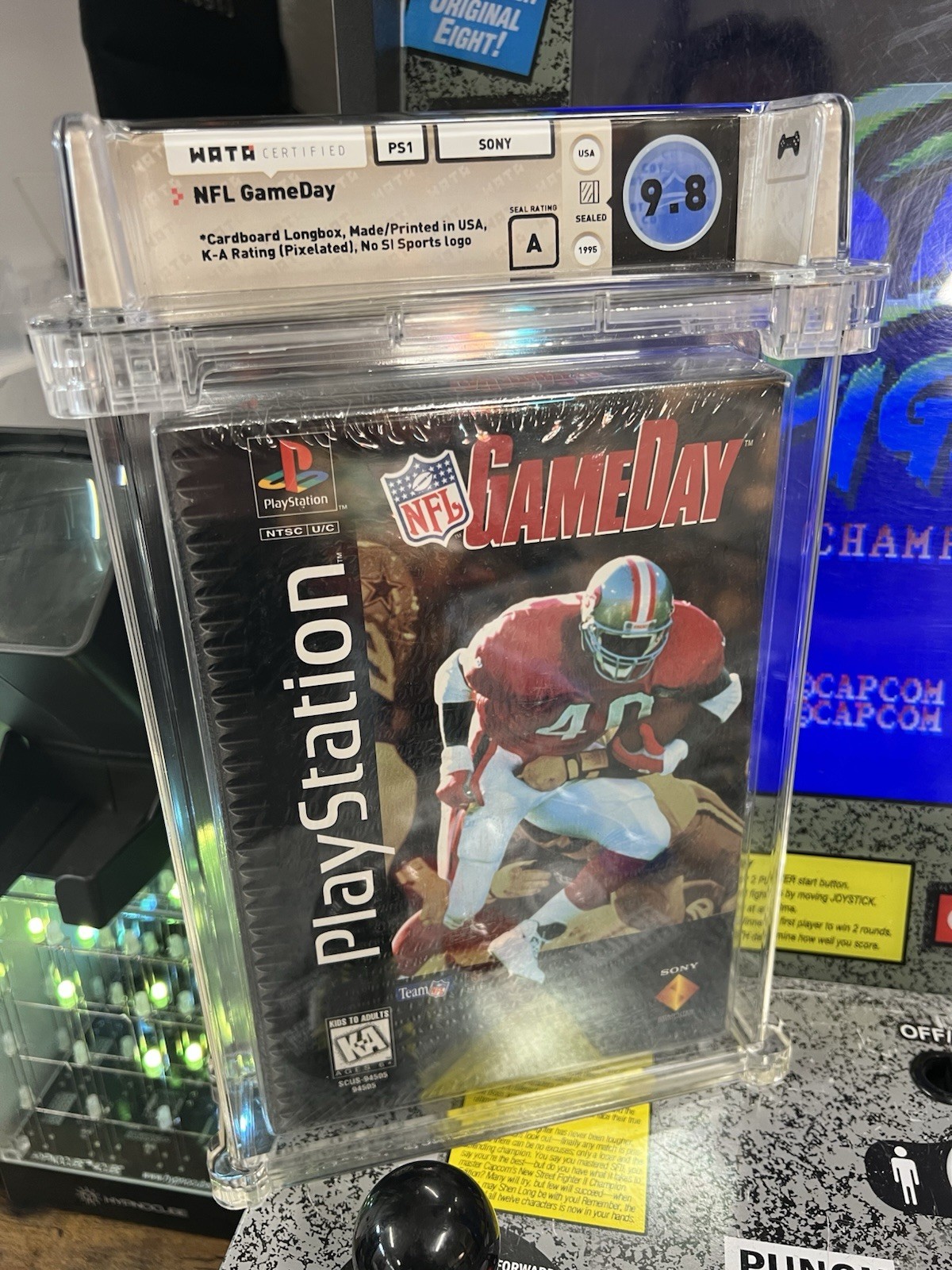 1995 PS1 NFL GameDay Cardboard Longbox WATA 9.8 A Sealed NEW Sony Playstation