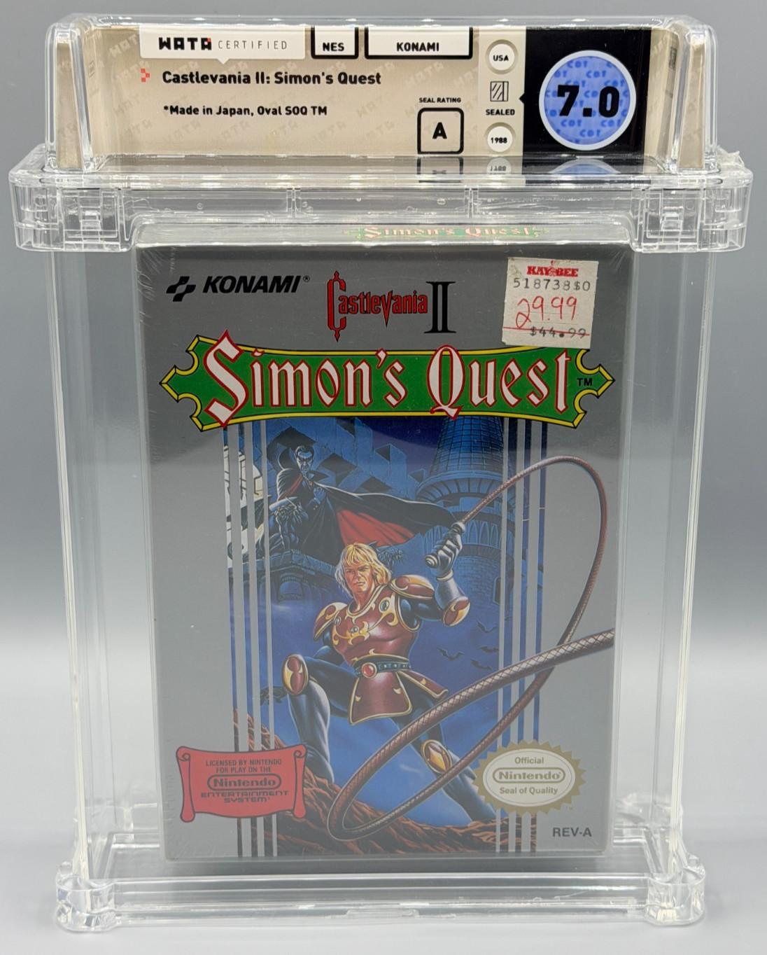Castlevania II 2 Simon’s Quest Nintendo NES OVAL SOQ Sealed New WATA 7.0 A