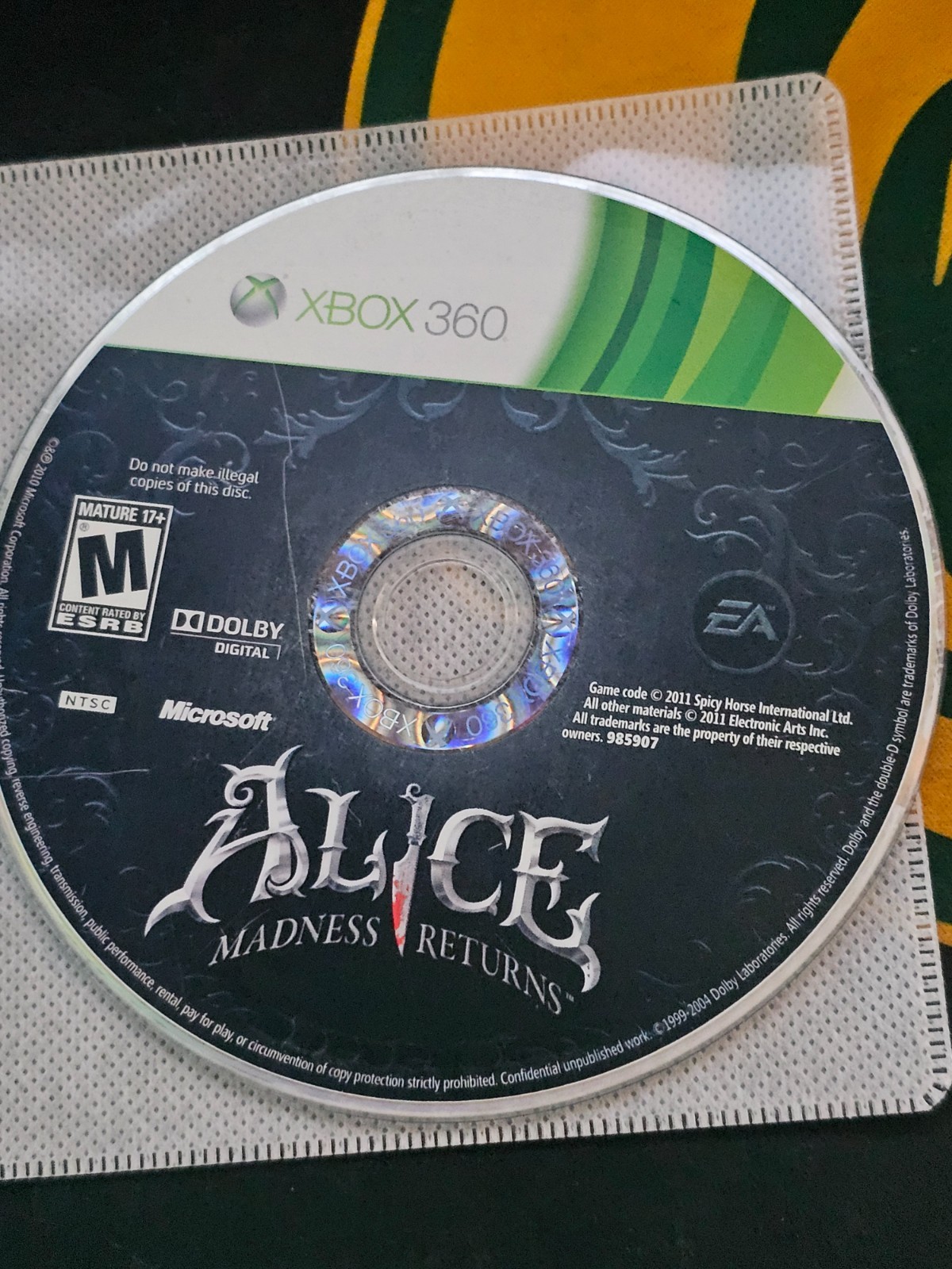 Alice: Madness Returns (Microsoft Xbox 360, 2011) Disc Tested 1 Year Guarantee