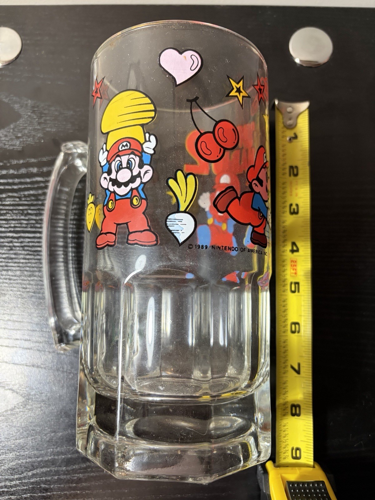 1989 Super Mario Bros. Beer Stein Oversized Mug 8” Vintage Rare Collectible