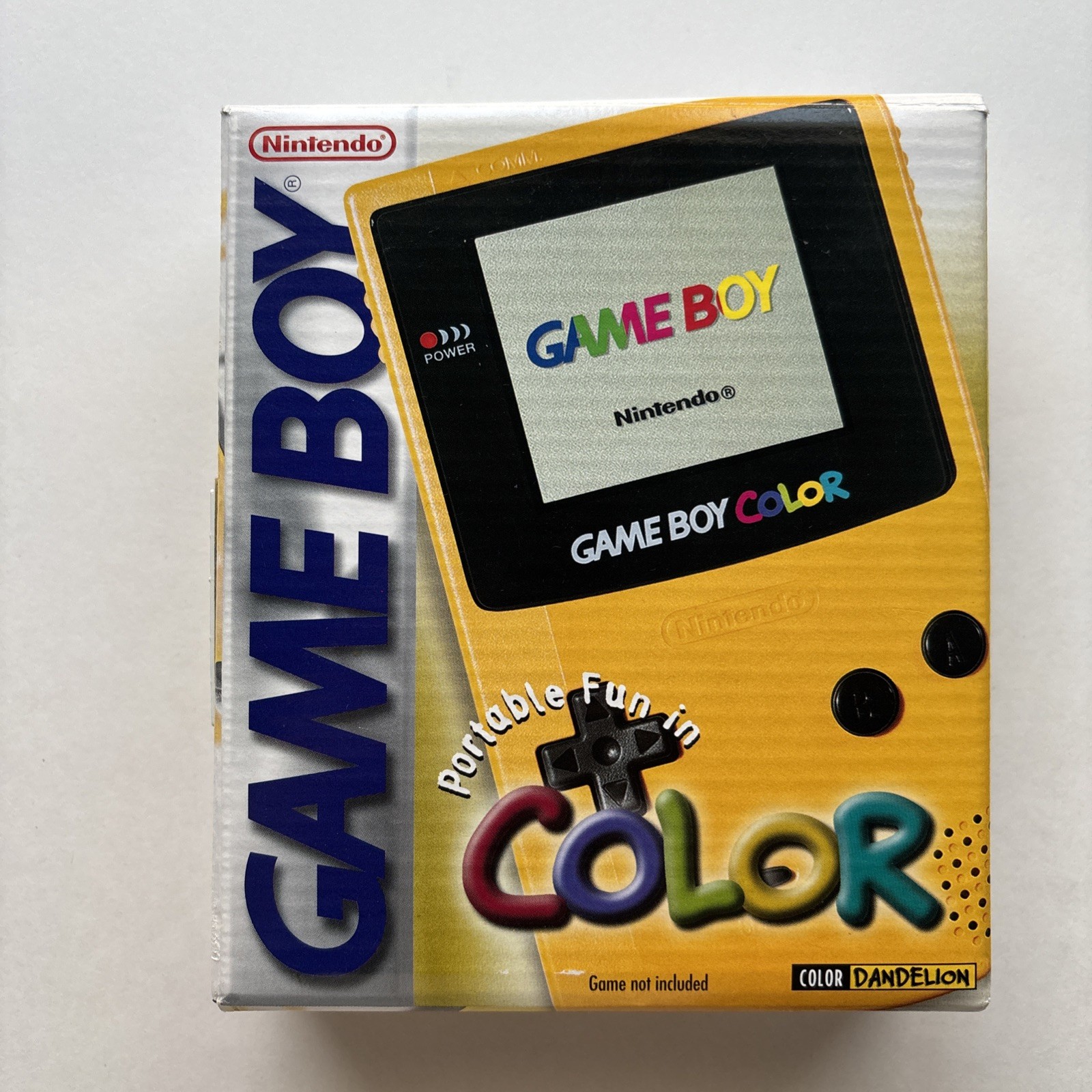 Vintage Nintendo Game Boy Color Berry & Dandelion Pink Yellow Box Only Manual