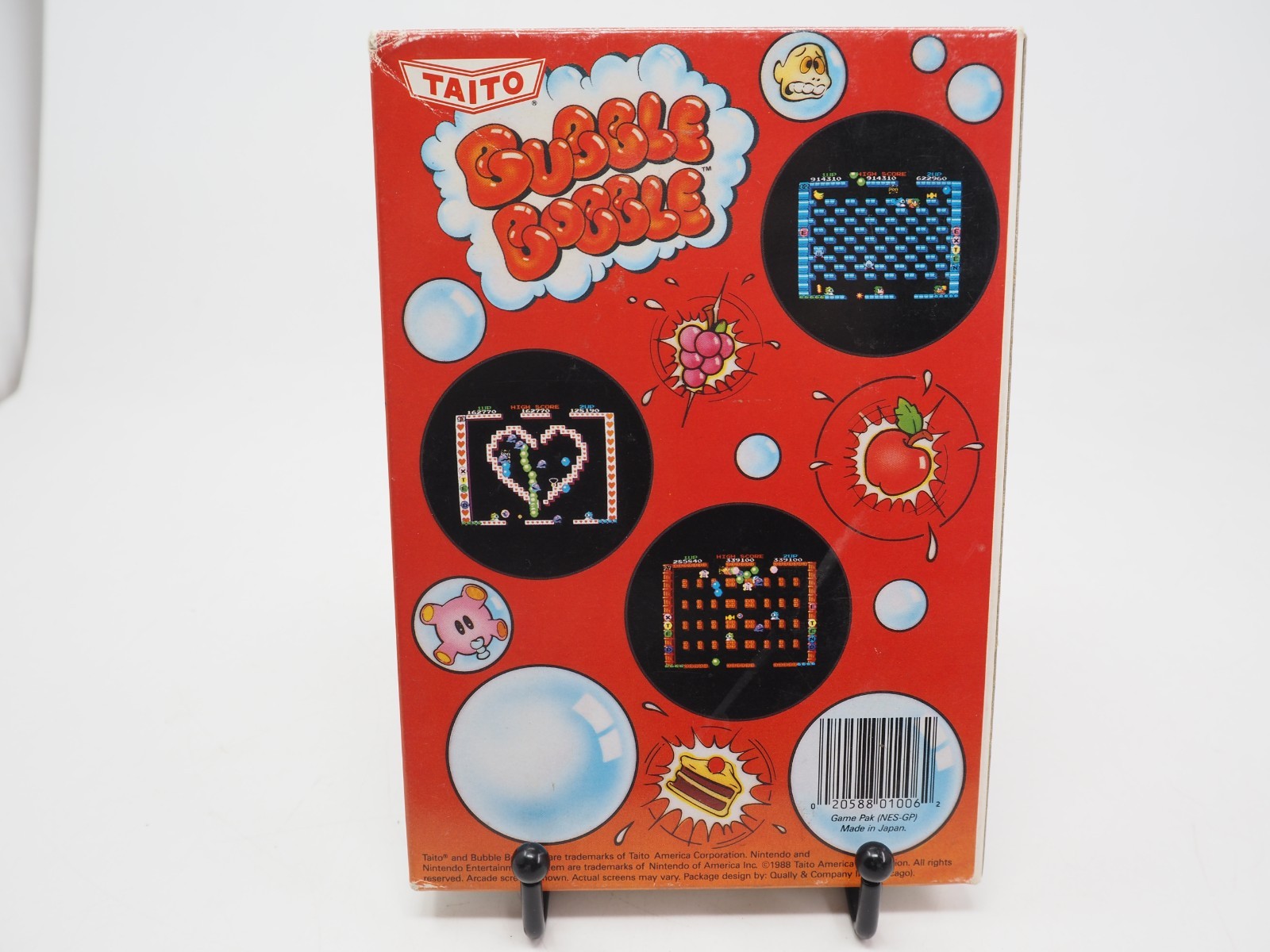 Bubble Bobble (Nintendo NES, 1988) CIB Complete W/ Inserts, Manual & Styrofoam