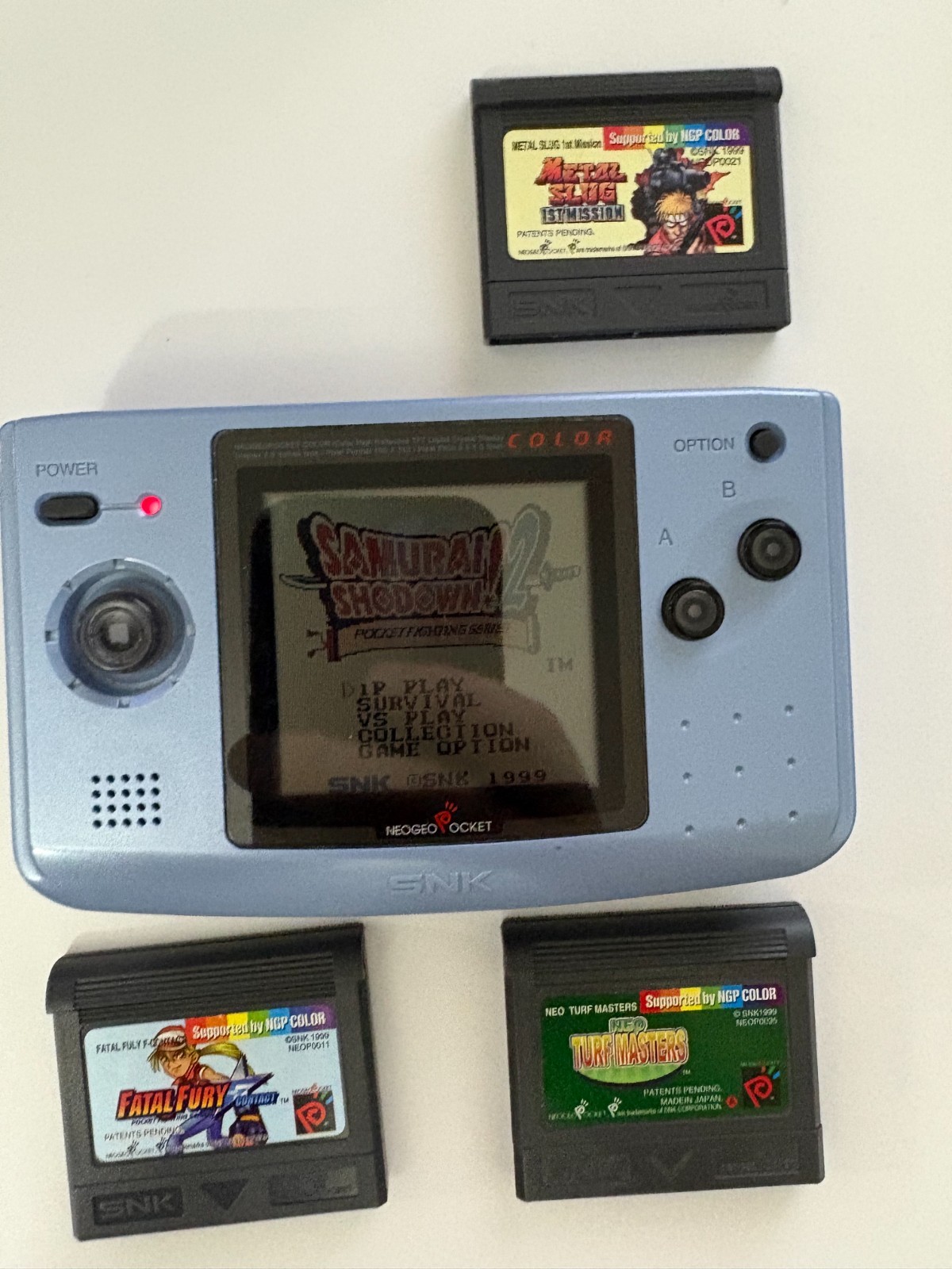 Neo Geo Pocket Color Console Lot Tested Samurai Shodown 2 Metal Slug Fatal Fury