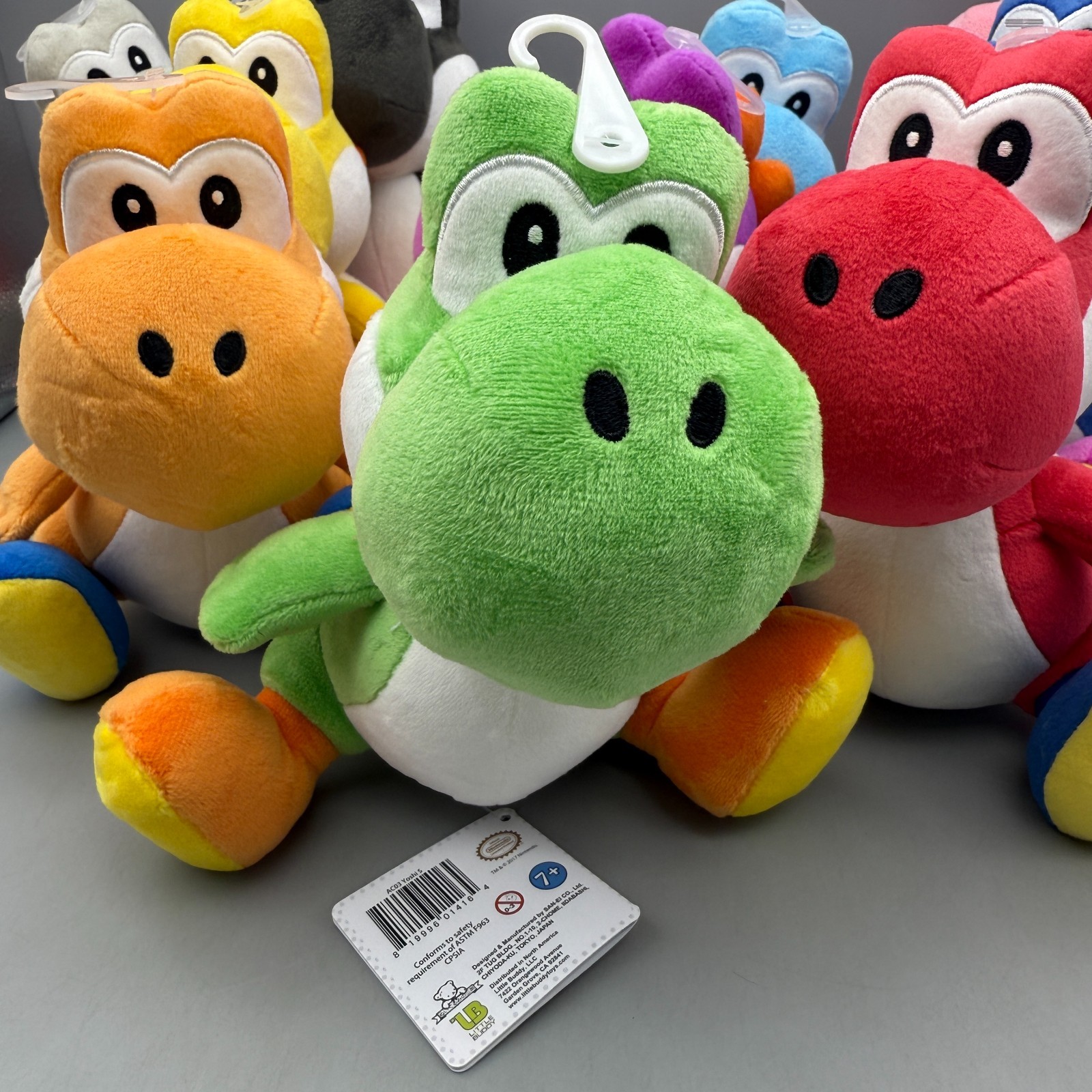 Yoshi All Star Stuffed Plush 8″ Super Mario Bros Little Buddy CHOOSE YOUR COLOR