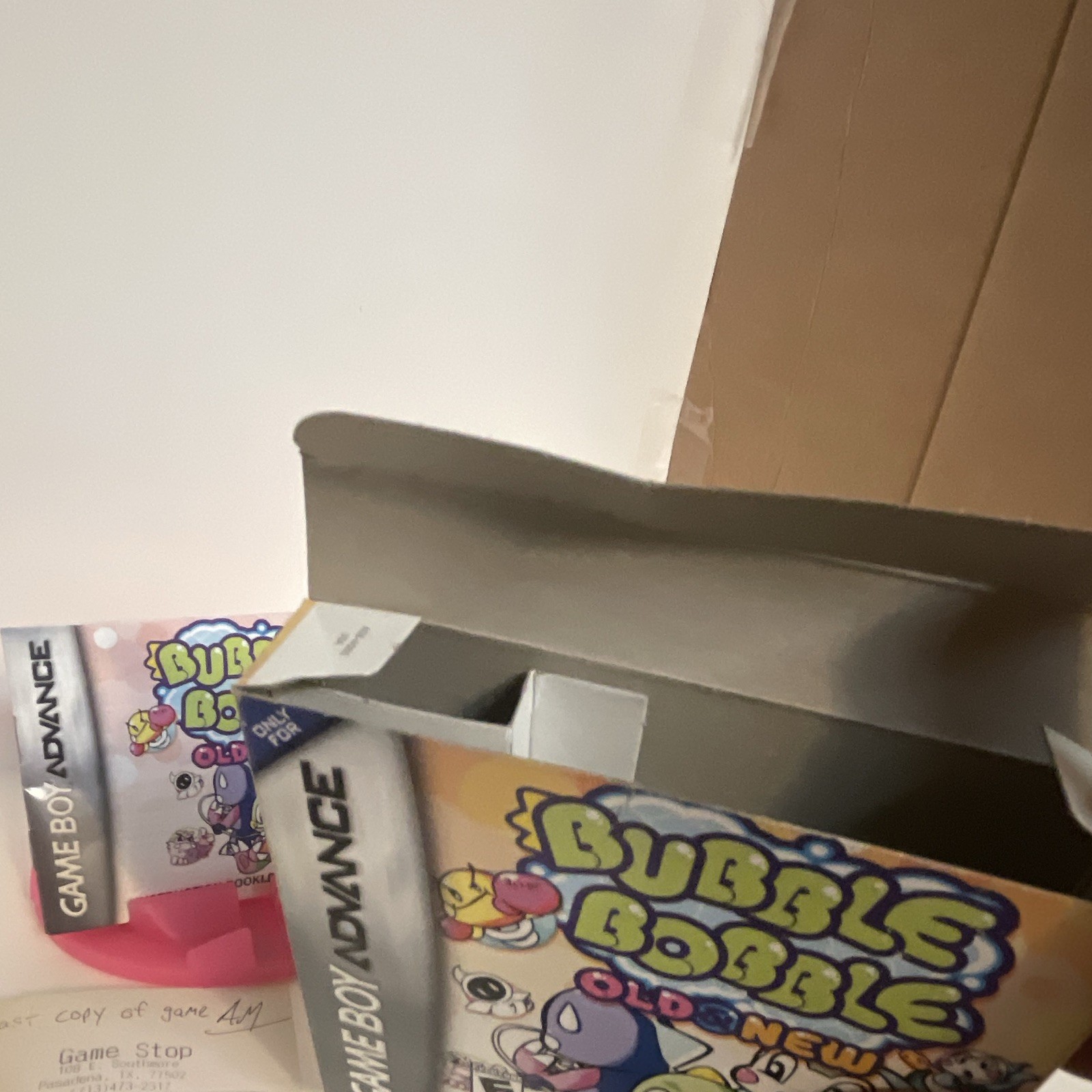 Nintendo Bubble Bobble: Old & New Game Boy Advance BOX AND INSTRUCTIONS ONLY