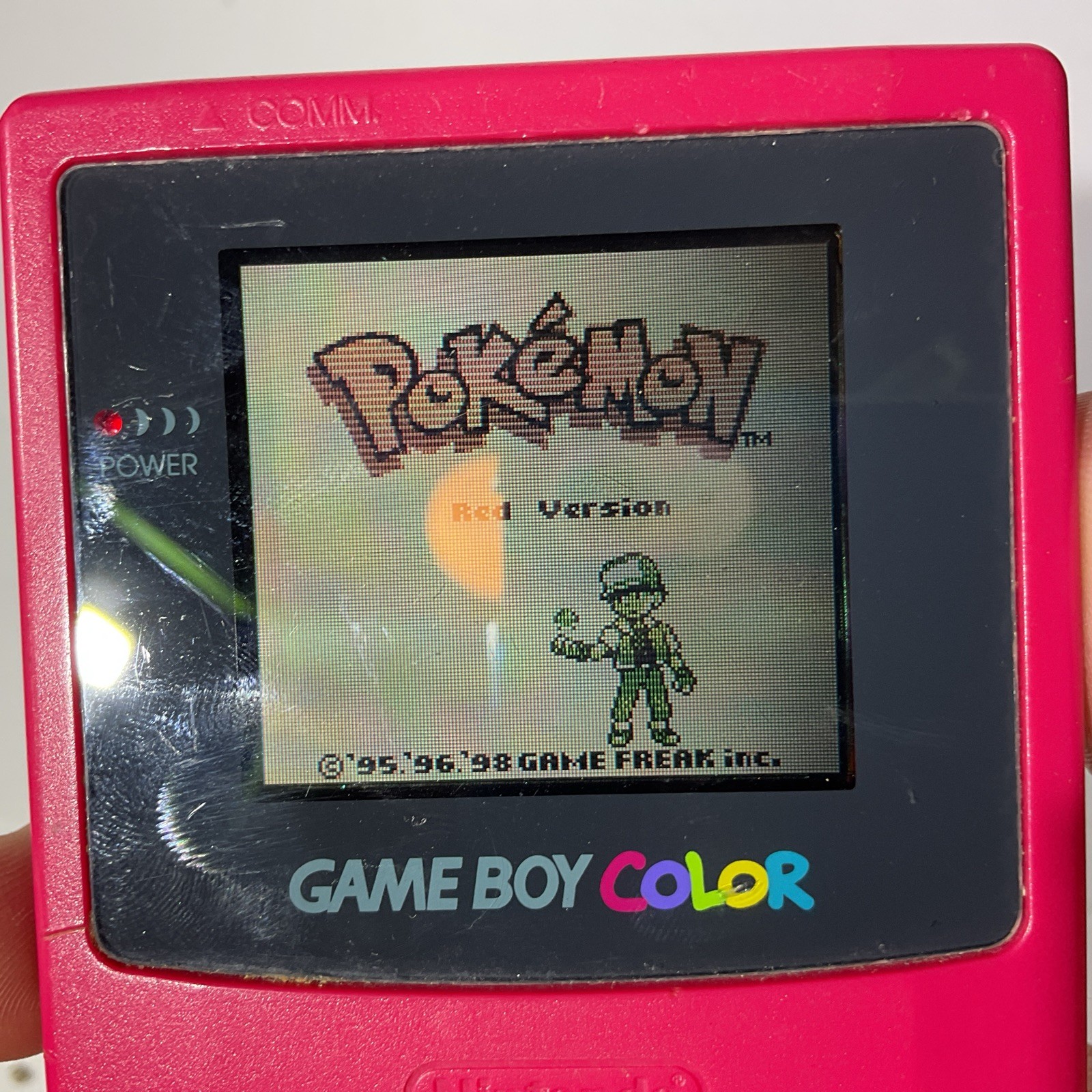 Nintendo Game Boy Color Berry Pink Handheld System CGB-001 – No Battery Cover
