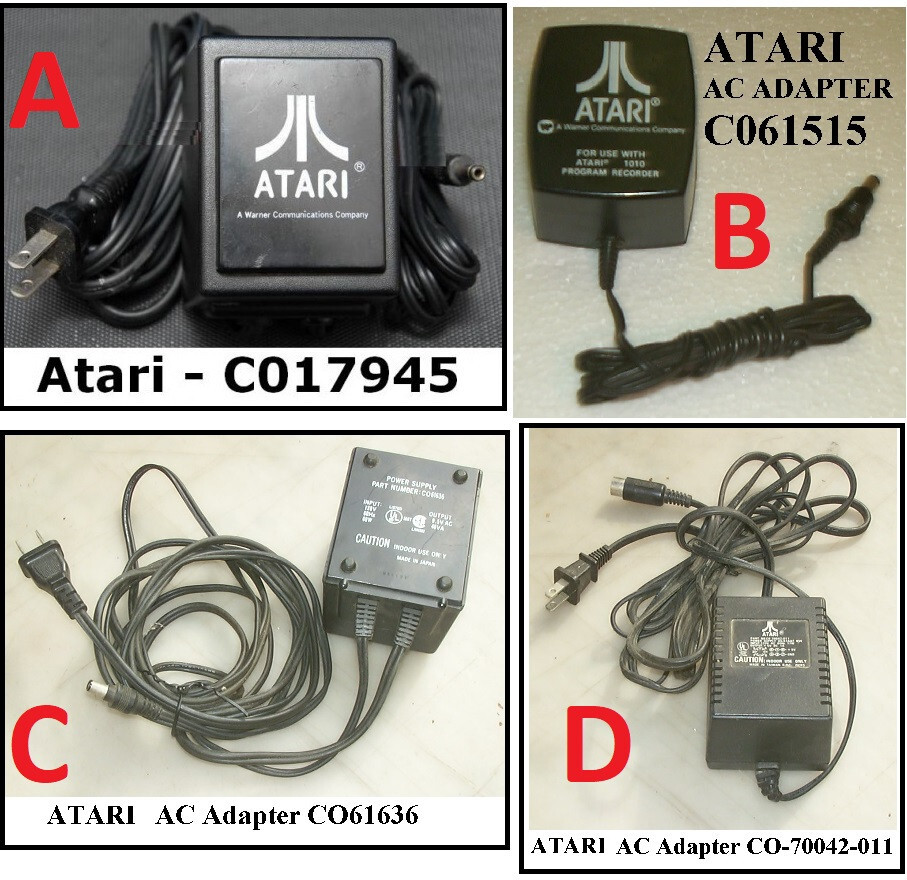 ATARI AC Adapter CO17945, CO61515, CO61636, CO-70042-011, tested good