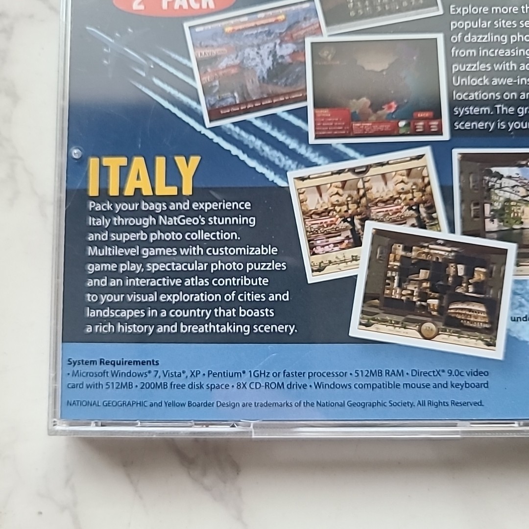 National Geographic Traveler 2 Pack Italy + Sudoku China NEW PC CD Game Puzzles