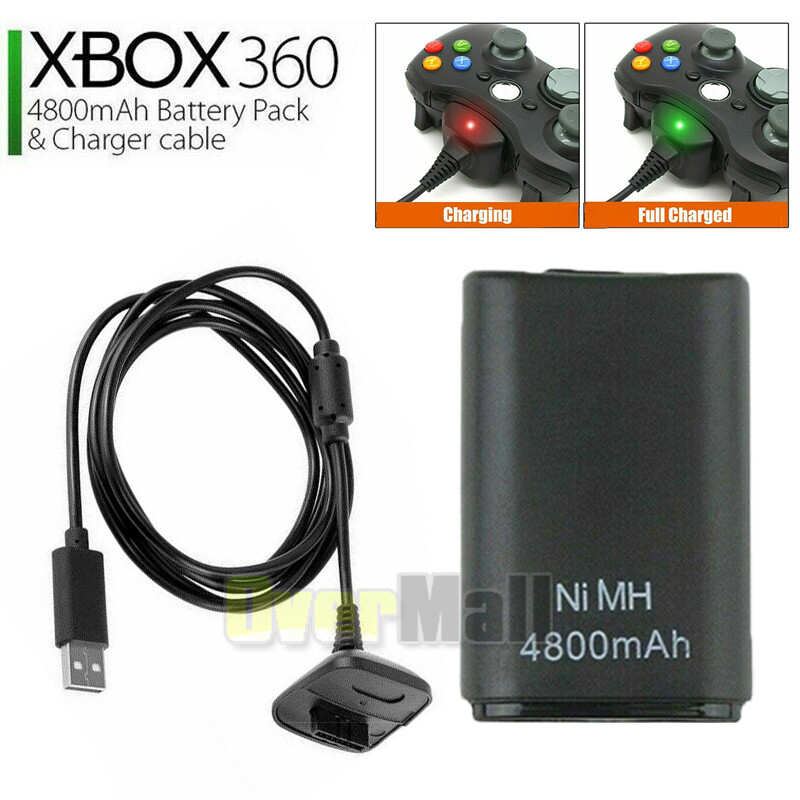 Rechargeable Battery Pack For X Box Xbox 360 Gamepad Controller Charger Kit