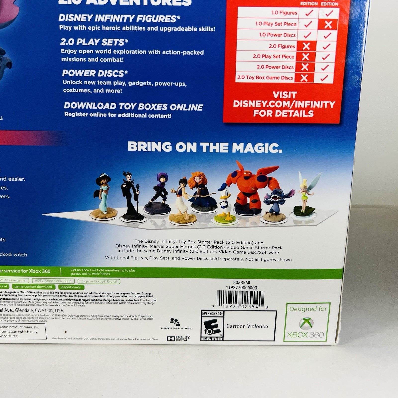 Disney Infinity Stitch & Merida Xbox 360 2.0 Edition Toy Box Starter Pack New