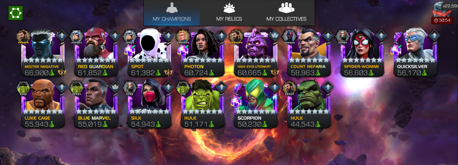 MCOC Top Account – 17 r5s +1 pending – Over 44k prestige