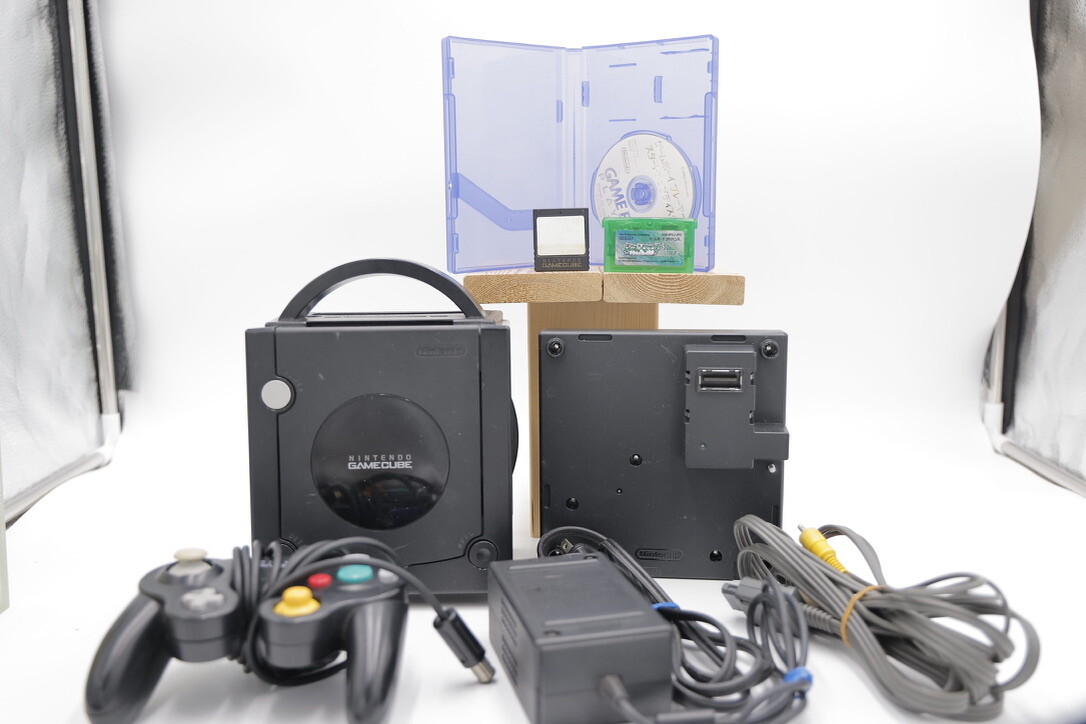 Gamecube Black Console System Enjoy Plus DOL-001 JP For Japan Nobox