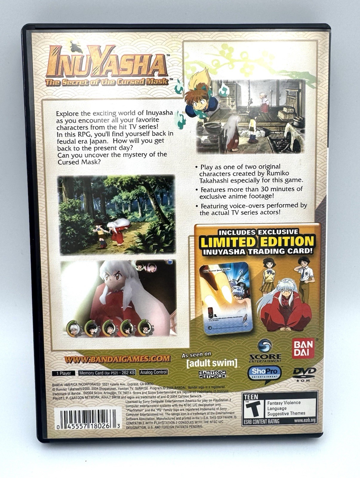 InuYasha The Secret of the Cursed Mask (PS2 Sony PlayStation 2) No Manual TESTED