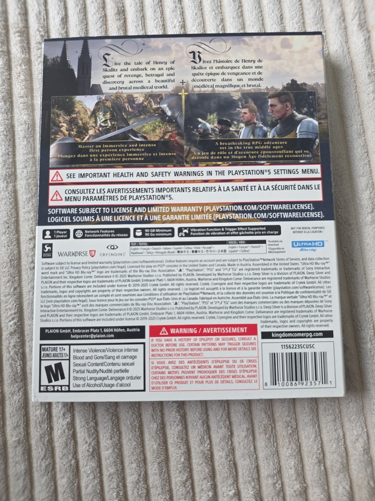 Kingdom Come Deliverance II Steelbook Edition Sony PlayStation 5