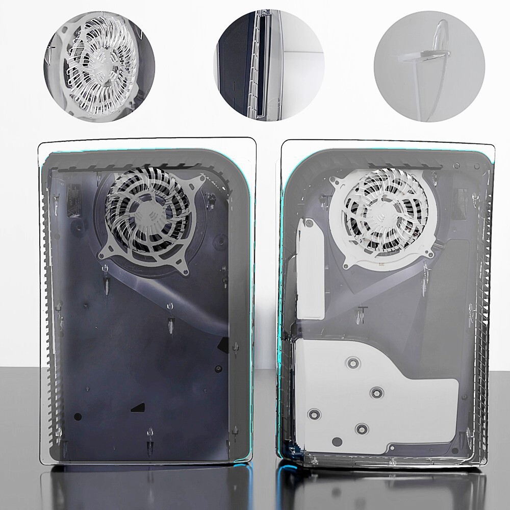 Cooling Vent Transparent Plate ABS Protective Faceplate for PS5 Disc Edition