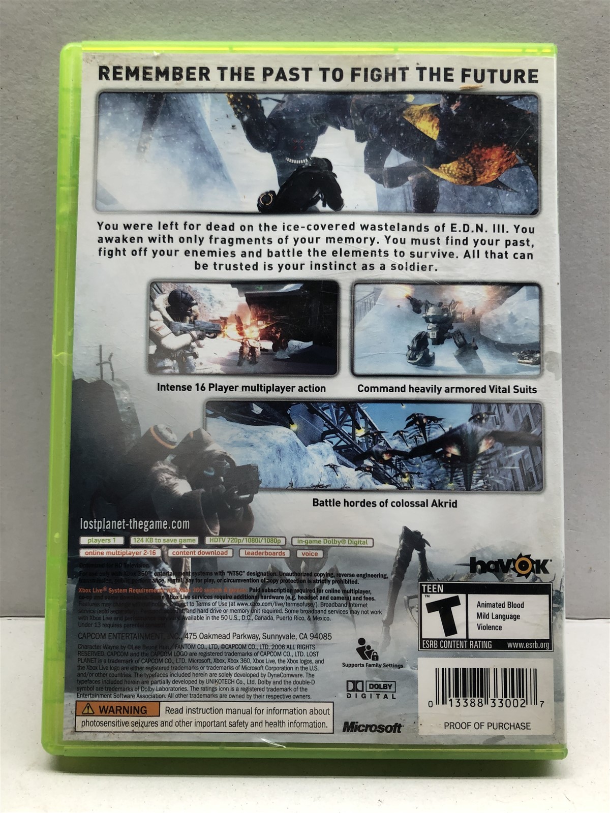Lost Planet: Extreme Condition (Xbox 360, 2007) Complete Tested Working