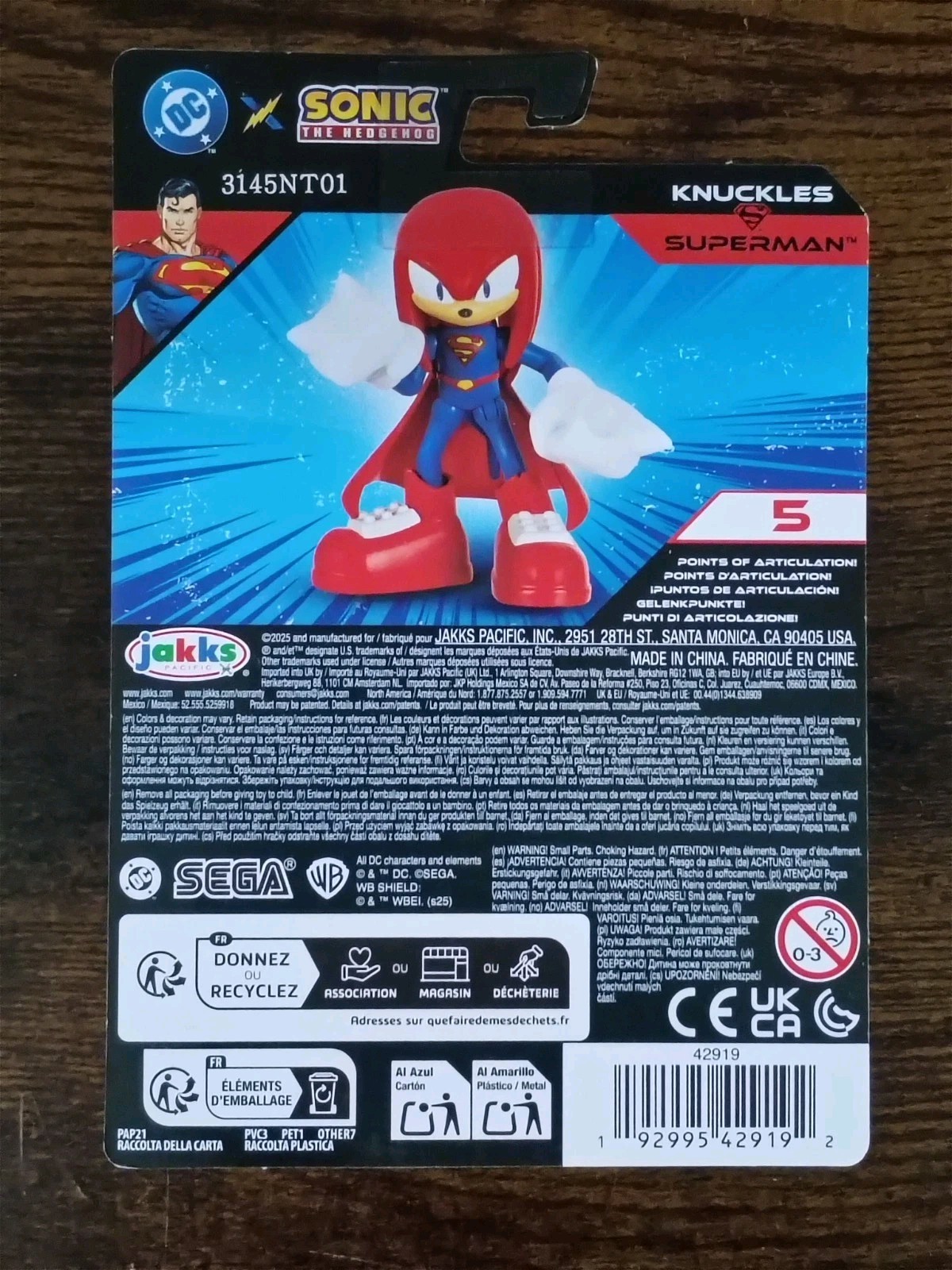 3-PK SONIC Hedgehog DC Comics 2.5″ Eggman Lex Knuckles Superman Silver Lantern
