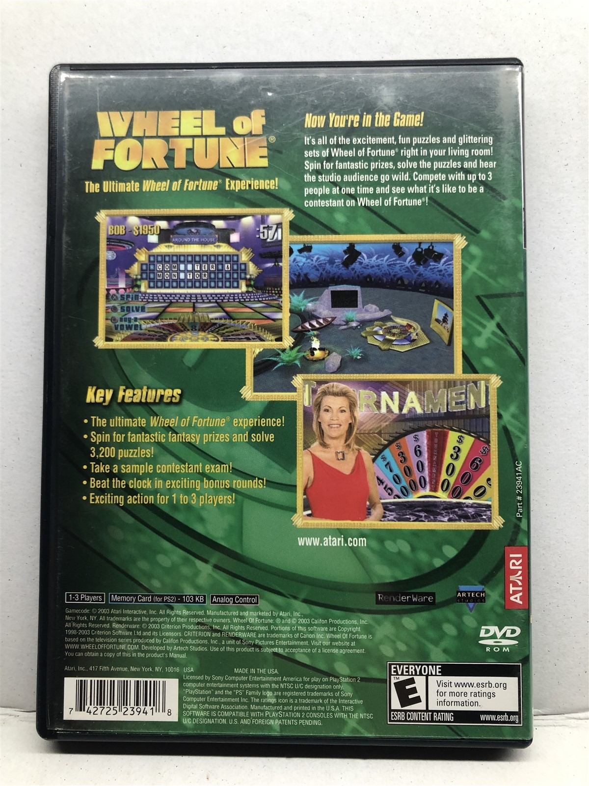 Wheel of Fortune (PlayStation 2, 2003) Complete Tested Working – Free Ship