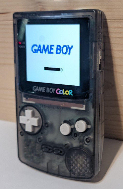Nintendo Gameboy Color Clear Black CGB-001 *Tested* IPS FunnyPlaying W/OSD