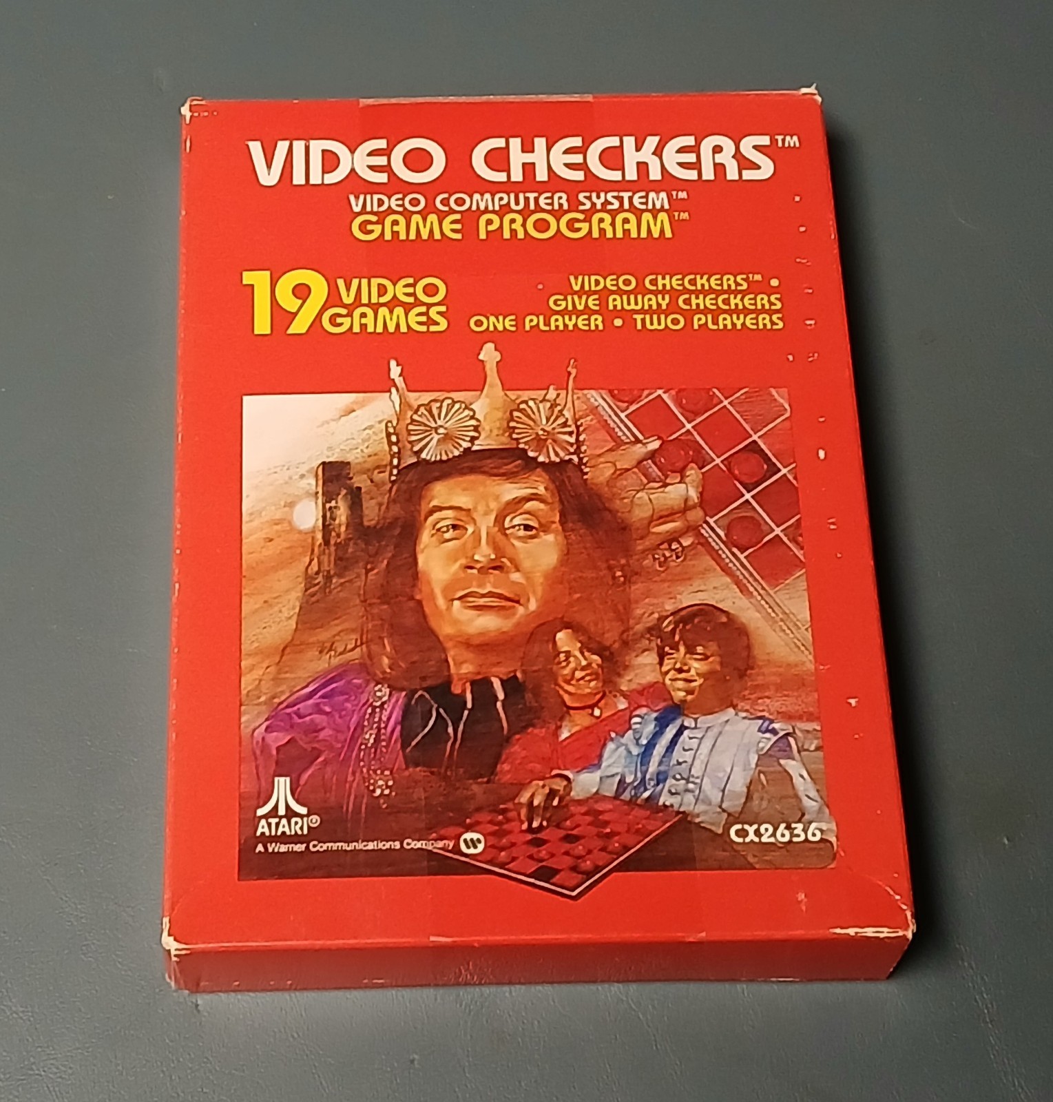 Atari 2600 Video Checkers – Complete In Box (CIB) With Manual And Catalog