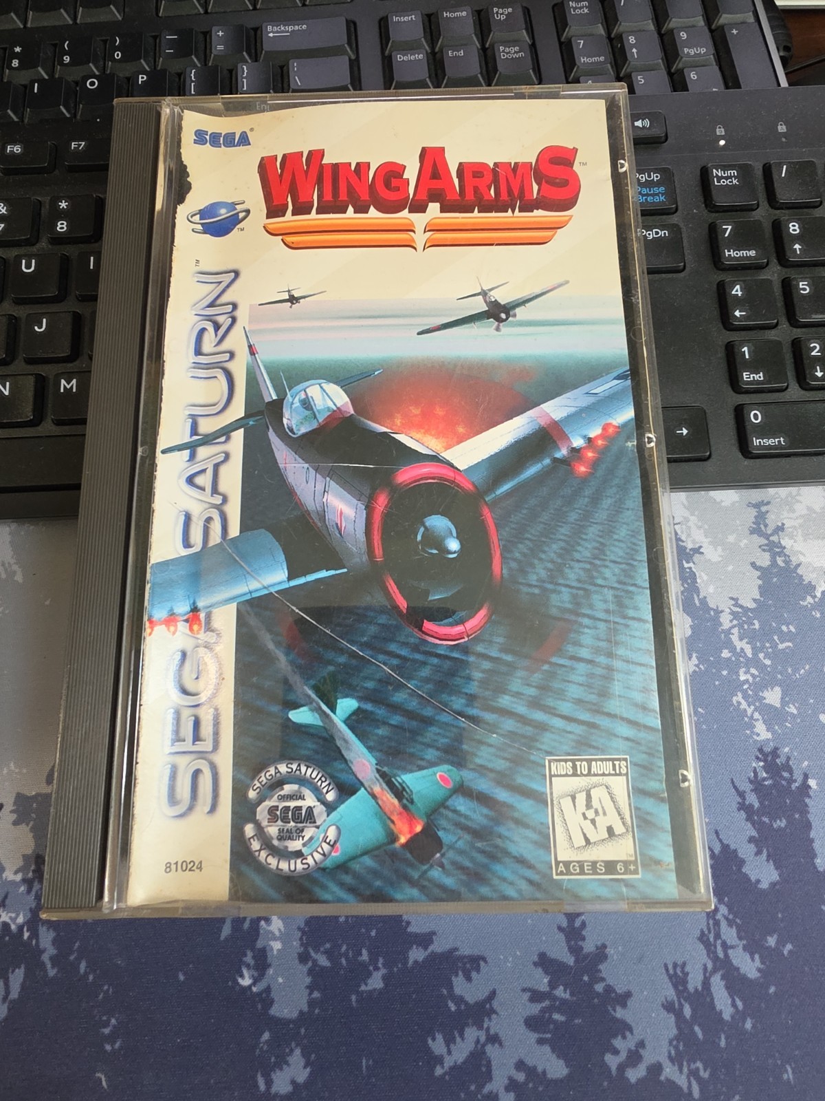 Wing Arms Sega Saturn BLOCKBUSTER EX RENTAL Bad Disc For Collection Only